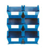 LOCBIN 3-240BWS WALL STORAGE,BLUE,BINS/RAILS,8 PCS.