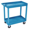 LUXOR EC11HD-BU LUXOR PLASTIC UTILITY CART W/2 SHELVES 5