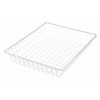 MARLIN STEEL WIRE PRODUCTS 00-00363220-02 WHITE WIRE TOTE BASKET 21 X17 X3.17
