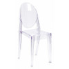 FLASH FURNITURE FH-111-APC-CLR-GG CHAIR SIDE GHOST TRASPARENT CRYSTAL