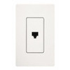 LUTRON CA-PJ-WH TELEPHONE JACK,SINGLE,WHITE