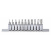 WESTWARD 54TM03 SOCKET BIT SET METRIC 1/4 DRIVE 11 PCS