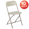 FLASH FURNITURE 10-LE-L-3-BEIGE-GG BEIGE PLASTIC FOLDING CHAIR PK10