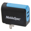 MOBILESPEC MBS01202 USB WALL OUTLET CHARGER BLACK/BLUE
