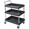 INSTOCK GRBC2030-3DBL LABORATORY UTILITY DEEP LEDGE CART BLACK