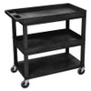 LUXOR EC112-B HIGH CAPACITY,(2) TUBS,1 FLAT SHELF CART
