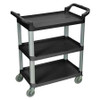 LUXOR SC12-B SERVING CART,(3) SHELVES