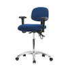 BLUE RIDGE ERGONOMICS BR-ESD-FMBCH-CR-T1-A1-NF-EC-ESDBLU ERGONOMIC CHAIR FABRIC BLUE