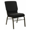 FLASH FURNITURE XU-CH-60096-BK-BAS-GG DOT FABRIC CHURCH CHAIR,BLACK