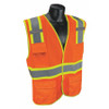 CONDOR USA INC 53YN53 HIGH VISIBILITY VEST ORANGE/RED S/M