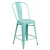 FLASH FURNITURE ET-3534-24-MINT-GG MINT METAL OUTDOOR STOOL 24