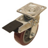 GRAINGER GLOBAL SOURCING P21S-URP050R-14-TB NSF-LISTED PLATE CASTER SWIVEL 660 LB.