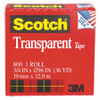 SCOTCH 600341296 TRANSPARENT TAPE 3/4 X 1296 IN