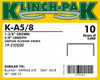 KLINCH-PAK K-A-5/8 5/8" LONG X 1-3/8" WIDE, 0 GAUGE WIDE CR