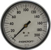 ASHCROFT 662876116478 3-1/2" DIAL, 1/4 THREAD, 0-200 SCALE RAN
