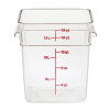 CAMBRO MANUFACTURING 18SFSCW135 CONT FOOD 18 QT SQ POLY CLR