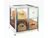 CAL-MIL PLASTIC PRODUCTS 1586-74 CASE BREAD DISPLAY 14X1314-1/4" SILVER