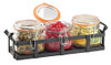 CAL-MIL PLASTIC PRODUCTS 3335-13 DISPLAY COND RUSTIC JAR 3 JARS BLK