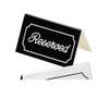 CAL-MIL PLASTIC PRODUCTS 273-2 SIGN TENT RESERV 5X3" BLK/WHT