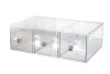 CAL-MIL PLASTIC PRODUCTS,INC. 1479 CAL-MIL 1479 CLEAR 19" X 13" 3 DRAWER BR