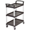 CAMBRO MANUFACTURING BC331KD110 CART SERVICE 3 SHELF 32X16" BLK PLAS