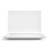 FRONT OF THE HOUSE DSP002WHP22 PLATE RECT 11X7" SPIRAL PORC WHT