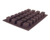 J.B. PRINCE M620 B MOLD INDENTED CUBE 28 CAV SILICONE BLK