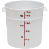CAMBRO MANUFACTURING RFS18148 CONT FOOD 18 QT RND PE NAT WHT