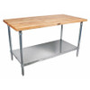 JOHN BOOS SNS02 TABLE WORK 48X24" MAPLE/SS