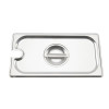 BROWNE FOODSERVICE 575549 COVER STEAM PAN 1/3 SZ NOTCHED 18/8 SS