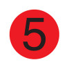 DAY MARK SAFETY SYSTEMS IT114840 DAYMARK IT114840 RED ROUND #5 LABEL - 20