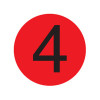 DAY MARK SAFETY SYSTEMS IT114839 DAYMARK IT114839 RED .75" ROUND #4 LABEL