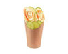 PACKNWOOD 210GSP49BR CUP WRAP 5-1/2 OZ 4-3/4X3-1/7" KRAFT PPR