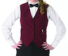CHEF WORKS 3400-BUR-L VEST LADIES L POLY BURGUNDY