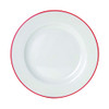 LIFETIME PRODUCTS 5260279 PLATE WR 6-8/9" BISTRO RED PORC WHT