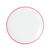 LIFETIME PRODUCTS 5260284 PLATE COUPE 7-7/8" BISTRO RED PORC WHT