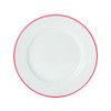 LIFETIME PRODUCTS 5260280 PLATE WR 7-7/8" BISTRO RED PORC WHT