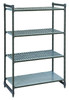 CAMBRO MANUFACTURING CBU244884VS4580 UNIT STARTER 24X48X84"4-TIER GRAPHITE