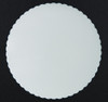 KWICKWAY PRODUCTS CORPORATION COAST12SCSL COASTER NONSLIP 12" SCALLOPED EDGE SLV