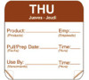 DAYMARK FOOD SAFETY SYSTEMS IT1142984 LABEL 2X2 TK 500 CT SHELF LIFE DOW THUR