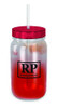 RP & ASSOCIATES RP16ACRYMASJAR JAR MASON 16 OZ W/ LID & STRAW ACRYLIC