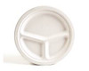GREEN WAVE INTERNATIONAL TW-POO-011 PLATE 9" 3 COMP COMPOST WHT