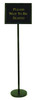 AARCO PRODUCTS TY-2BK STAND W/12 SIGNS 15X12X54" ALUM