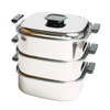 KORIN TK-304-02A STEAMER 3 TIER 12-1/2X12-1/2" SS