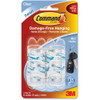 3M 17006CLR MINI HOOKS,HOLDS 1/2 LB.,6/PK,CLEAR