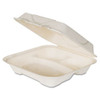 ECO-PRODUCTS EP-HC93 CONT 3 COMP 9X9X3 SUGARCANE WHT