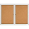 QUARTET 2364 CORK BULLETIN BOARD,2 DR,ENCLOSED,4'X3'