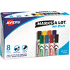 AVERY 24411 MARKERS,CHISEL TIP,ASSORTED,8/SET