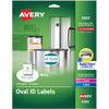 AVERY 6583 OVAL LABELS, PERMANENT, 1 1/2"X2 1/2"