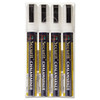 PM COMPANY SMA510-V4-WT LIQUID CHALK MARKER, CHISEL, WHITE, 4/PK